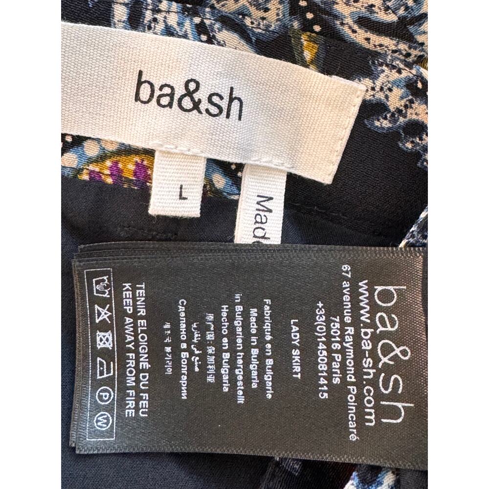 New ~ BA&SH REVOLVE ~ Women's Multicolor Floral Wrap Mini Skirt Size Large - Picture 7 of 7